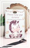 Baby Zebra pram tag - please keep your distance