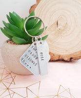 'This Daddy belongs to..' star charm keyring, keyring for grandad