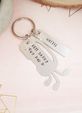 Hand stamped Best Dad By Par Keyring