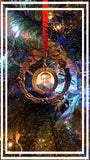 Photo wreath  memorial ornament, photo bauble