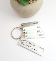 This Nana belongs to..' heart silhoeutte keyring