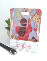 Personalised luggage tag, holiday bag tag