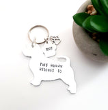 Norfolk Terrier dog keyring 'This human belongs to'