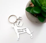 Rottweiler Keyring 'This human belongs to',