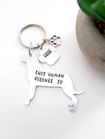 Rottweiler Keyring 'This human belongs to',