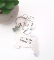 Norfolk Terrier dog keyring 'This human belongs to'