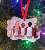 Christmas Family decor, personalised memorial family tree ornament