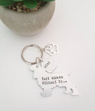 Cocker Spaniel Keyring doc tail, this human belongs to