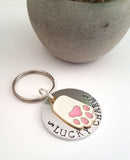 Bunny foot  keyring, lucky charm keyring, good luck gift,  personalised rabbit keyring, Good luck keepsake, good luck keyring, lucky charm