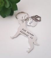 Rottweiler Keyring 'This human belongs to',