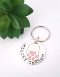 Bunny foot  keyring, lucky charm keyring, good luck gift,  personalised rabbit keyring, Good luck keepsake, good luck keyring, lucky charm