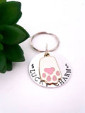 Bunny foot  keyring, lucky charm keyring, good luck gift,  personalised rabbit keyring, Good luck keepsake, good luck keyring, lucky charm