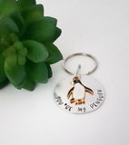 You're my penguin keyring, penguin keyring, penguin gift, anniversary gift, for boyfriend, pun keyring, penguin lover present, Hand Stamped