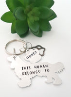 Cocker Spaniel Keyring 'This human belongs to'