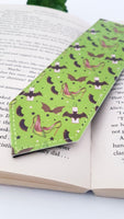 Green gothic bat and stiletto bookmark