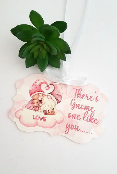 There's gnome one like you, personalised valentines day ornament, valentines day gift, hanging decor, gift for boyfriend, valentines gonk