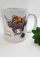 Highland cow mug, name mug