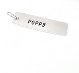 'This Mummy is loved by' hand stamped flower keyring