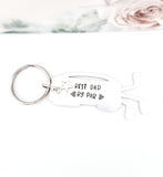 Hand stamped Best Dad By Par Keyring