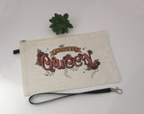 'Goth Queen' pencil case, goth makeup bag