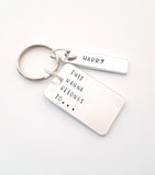 'This Nanna Belongs To'  heart charm keyring for her