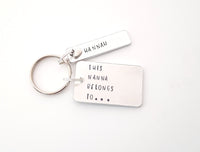 'This Nanna Belongs To'  heart charm keyring for her