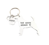 Beagle Keyring 'This human belongs to',