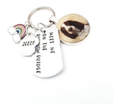 Meet me on the Rainbow bridge  photo keyring