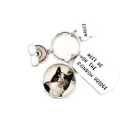 Meet me on the Rainbow bridge  photo keyring