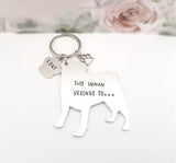 Pug Keyring, This human belongs to