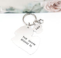 Lhasa Apso keyring, this human belong to