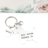 Scottish Terrier Keyring , This human belongs to