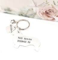 Corgi Keyring, This human belongs to