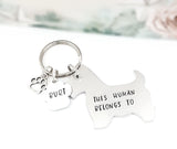 Scottish Terrier Keyring , This human belongs to