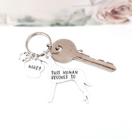 Great Dane Keychain, This Human belongs to