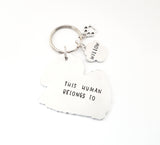 Lhasa Apso keyring, this human belong to