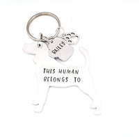 Beagle Keyring 'This human belongs to',