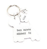 West Highland Terrier keyring, this human belongs to